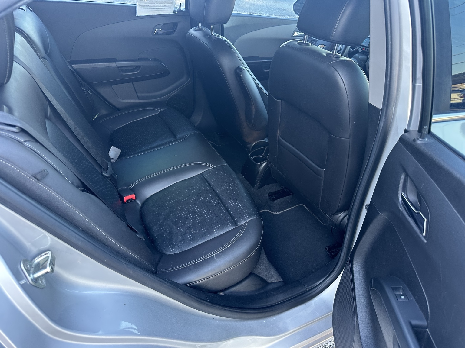 Silver 2016 Chevrolet Sonic LTZ rear seating