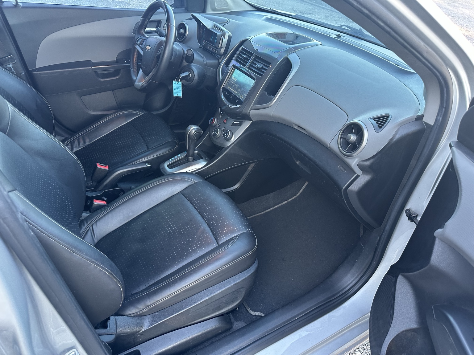 Silver 2016 Chevrolet Sonic LTZ cargo area