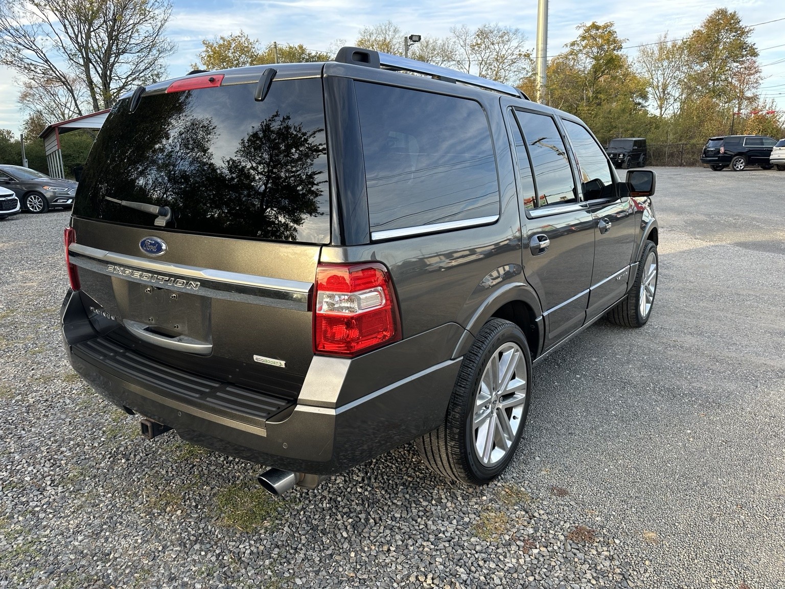 Brown 2017 Ford Expedition Platinum side exterior view
