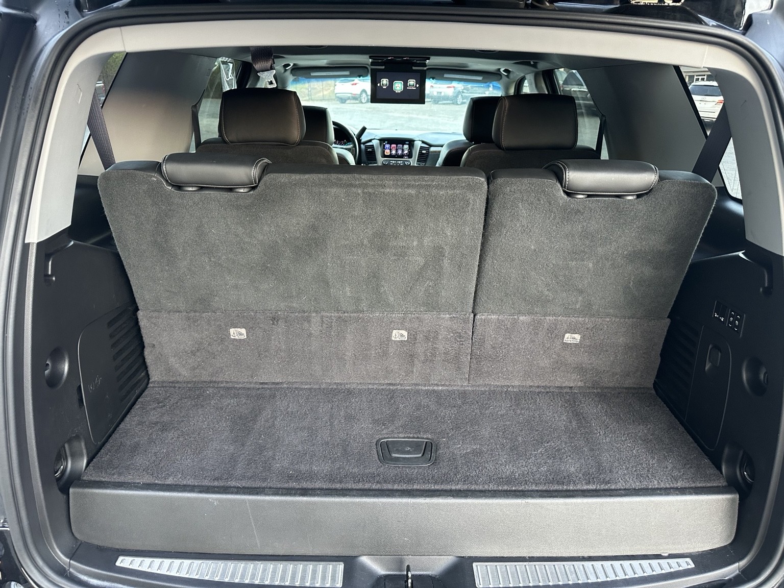 Black 2017 GMC Yukon Denali rear seating