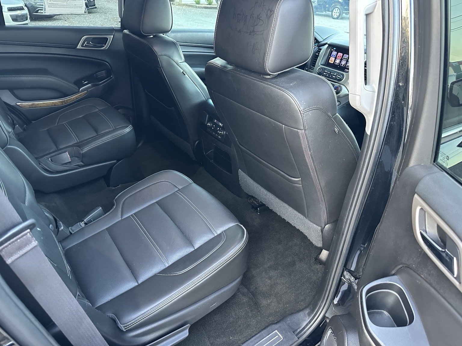 Black 2017 GMC Yukon Denali cargo area