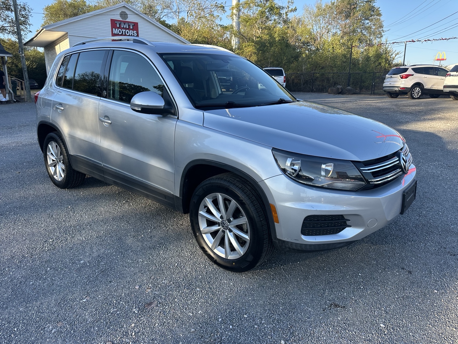 Silver 2017 Volkswagen Tiguan Wolfsburg rear exterior view