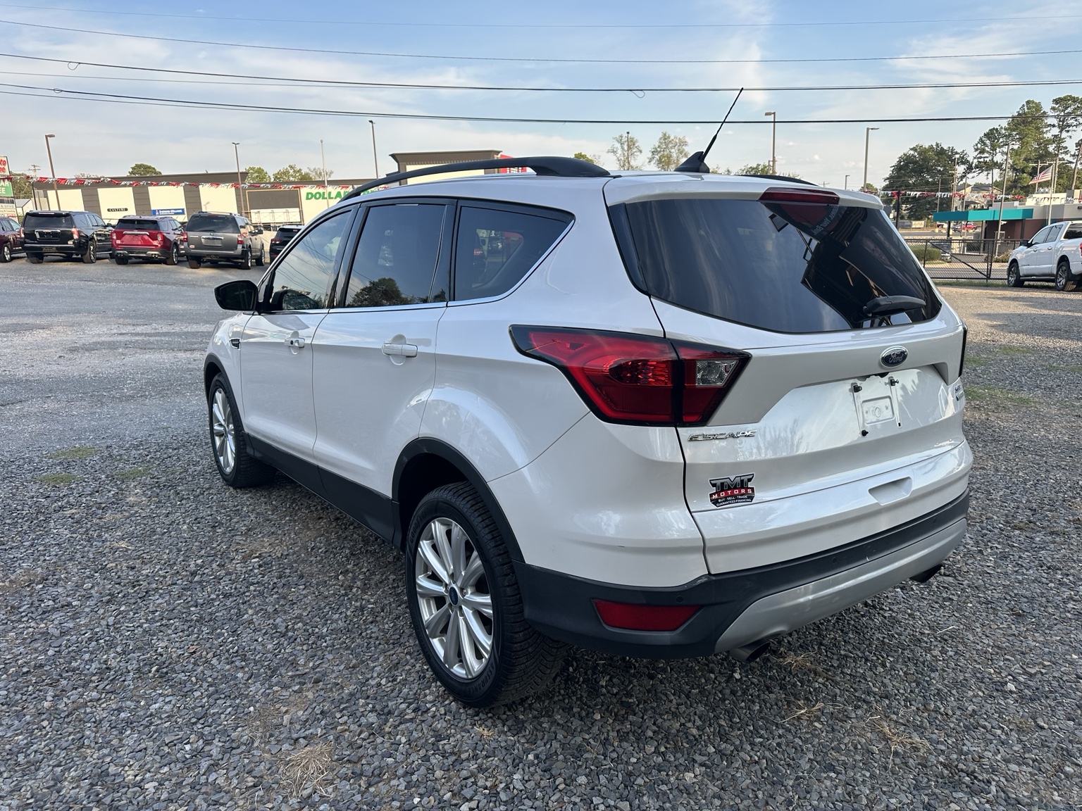 White 2019 Ford Escape SEL rear exterior view
