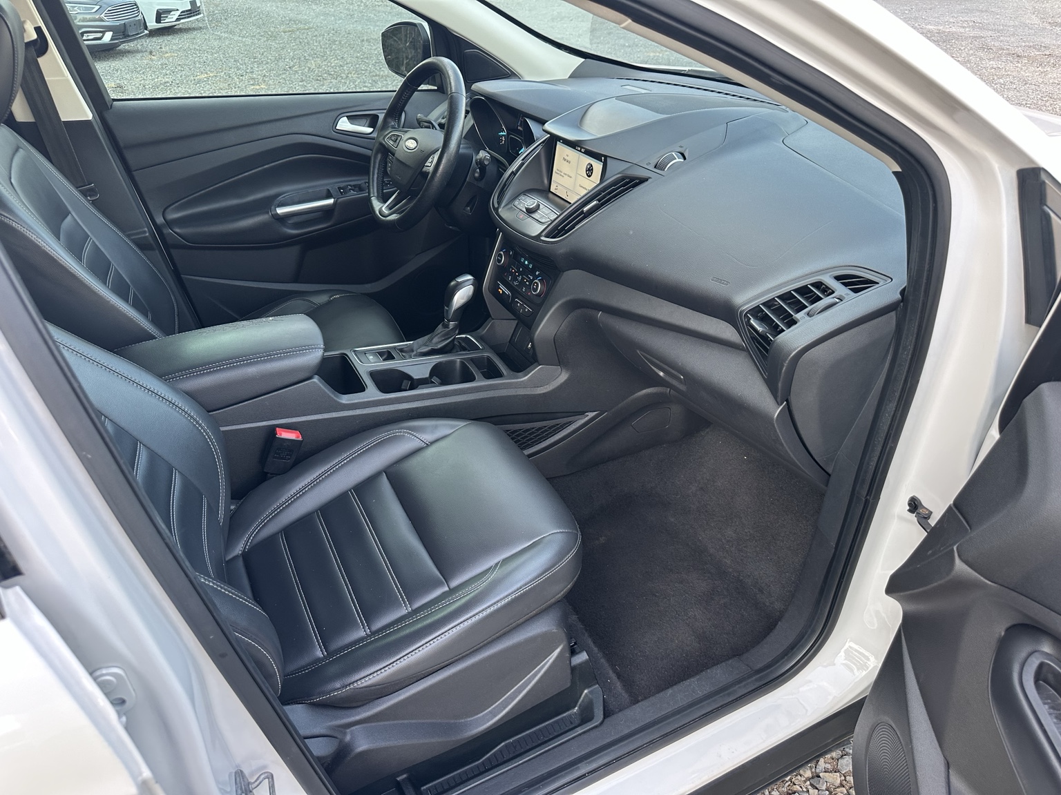 White 2019 Ford Escape SEL cargo area
