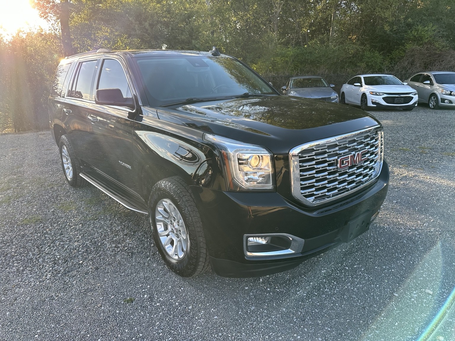 Black 2020 GMC Yukon SLT rear exterior view