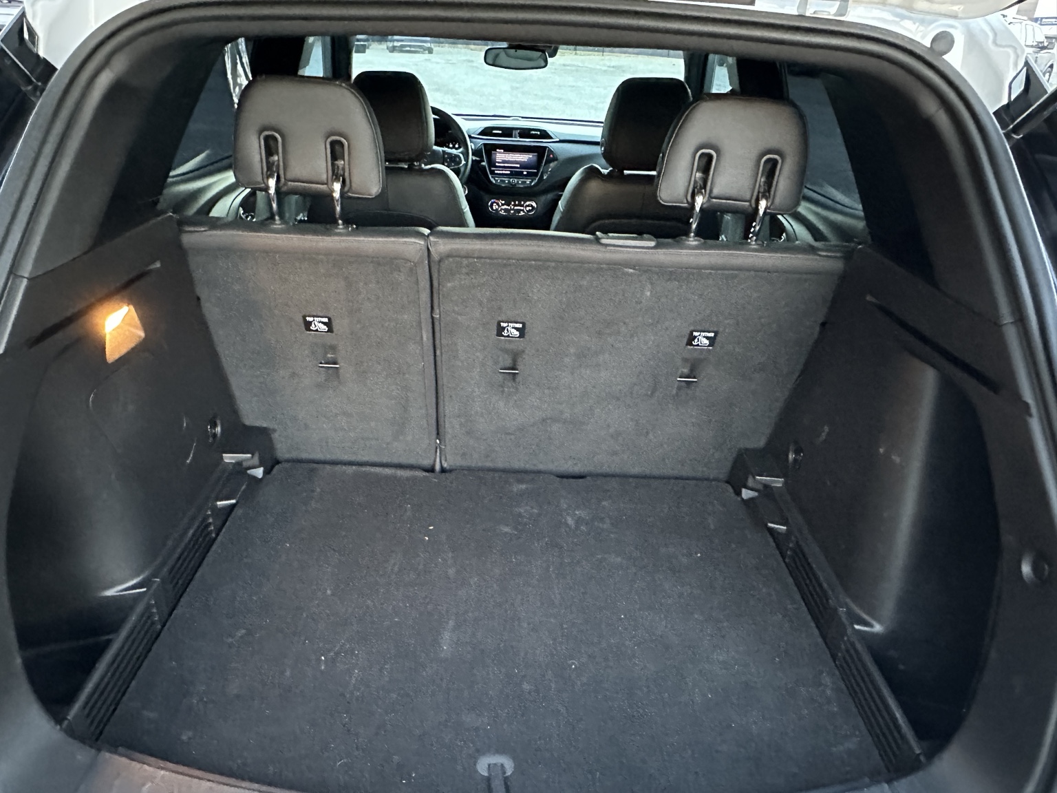 Black with contrasting roof 2021 Chevrolet Trailblazer ACTIV rear seating