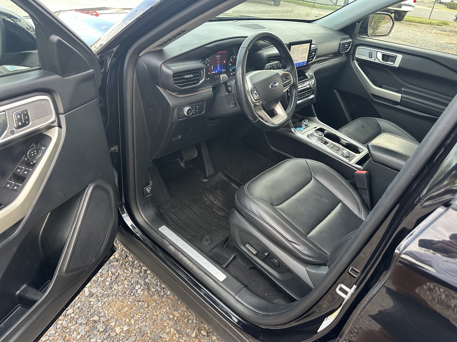 Black 2021 Ford Explorer Limited interior view