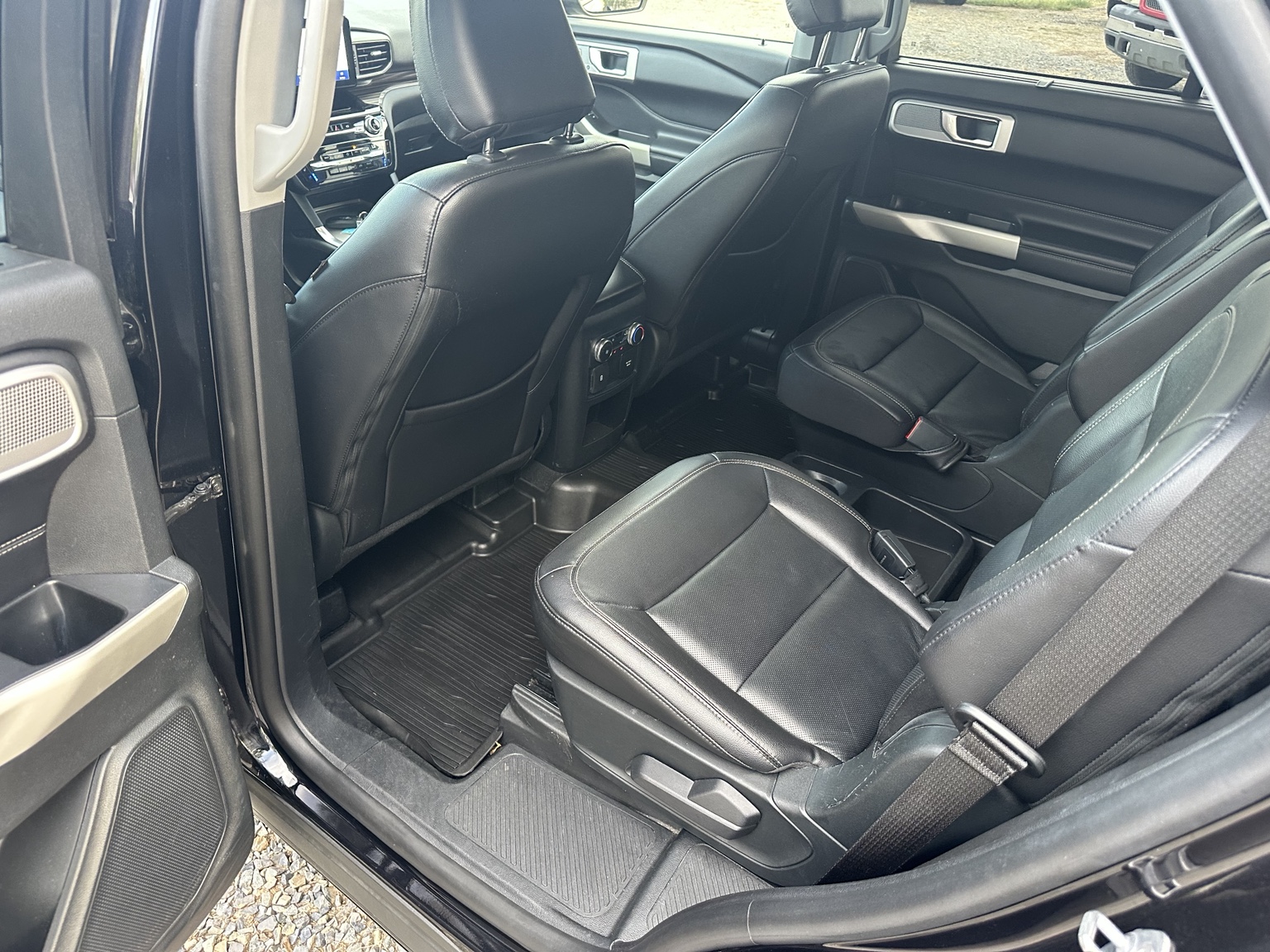 Black 2021 Ford Explorer Limited dashboard and controls