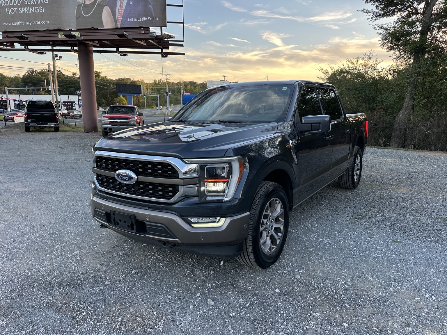 Dark gray 2021 Ford F-150 King Ranch featured exterior view