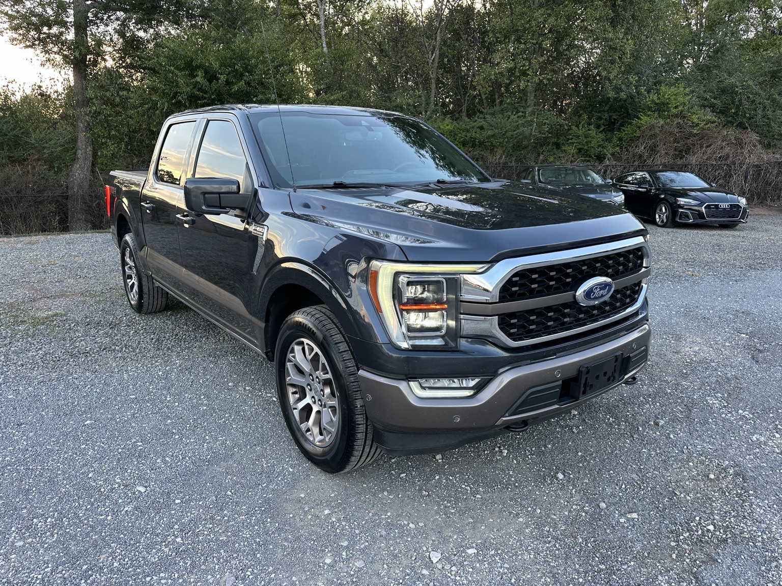 Dark gray 2021 Ford F-150 King Ranch front exterior view