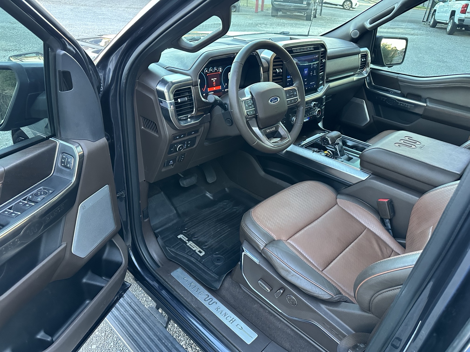 Dark gray 2021 Ford F-150 King Ranch interior view