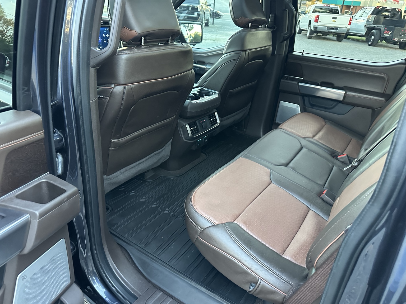 Dark gray 2021 Ford F-150 King Ranch dashboard and controls