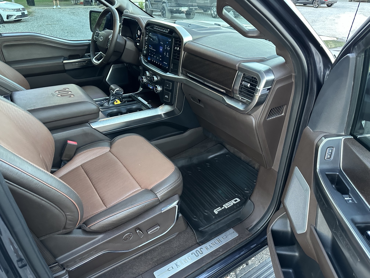 Dark gray 2021 Ford F-150 King Ranch cargo area
