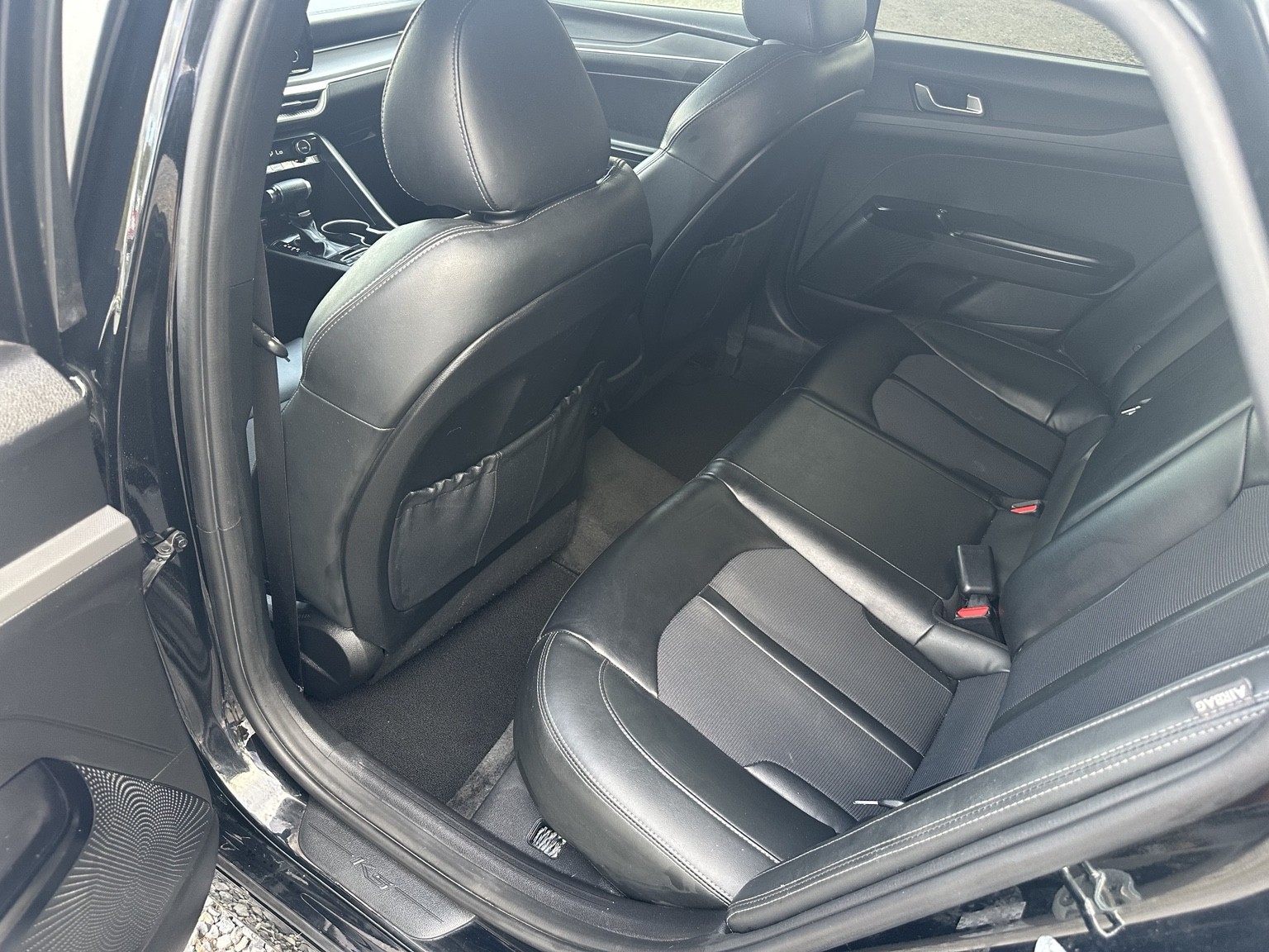 Black 2021 Kia K5 GT-Line dashboard and controls