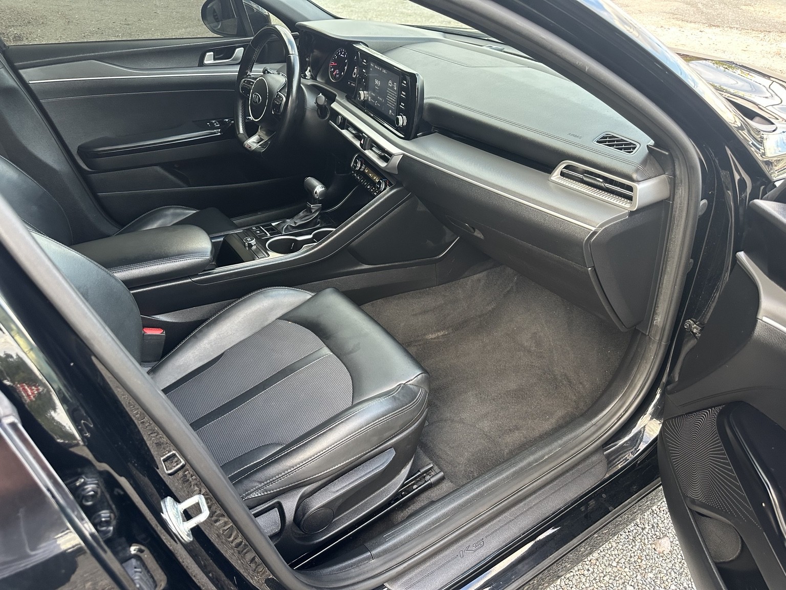 Black 2021 Kia K5 GT-Line cargo area