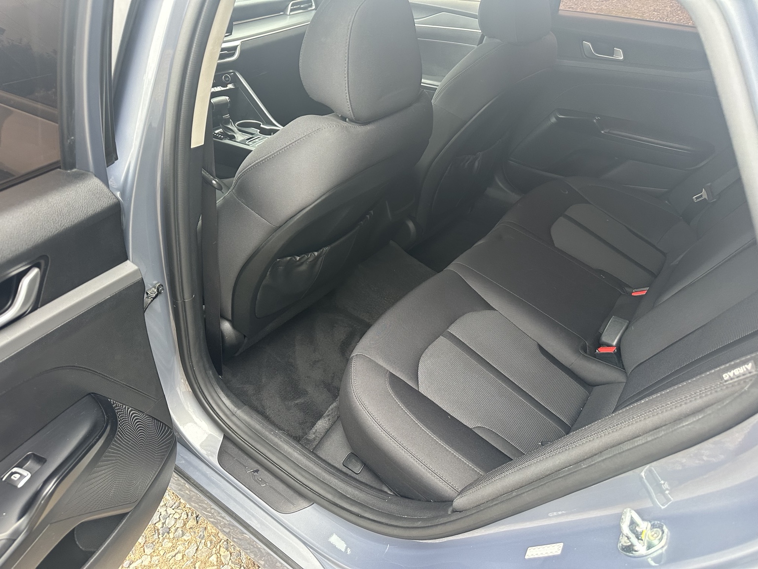 Gray 2021 Kia K5 LXS dashboard and controls